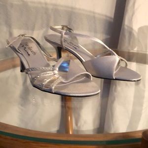 Silver dress shoes